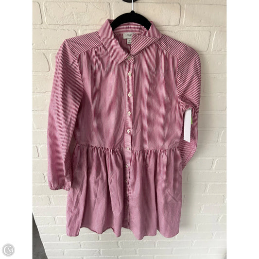 Dress Casual Short By J. Crew In Pink & White, Size: Xs