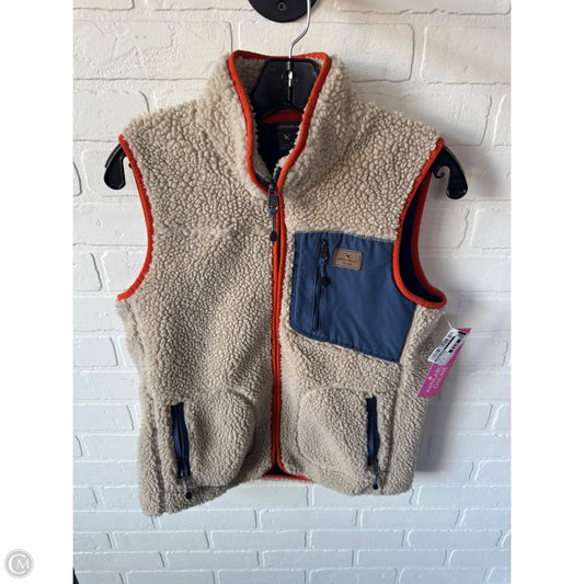 Vest Fleece By Eddie Bauer In Orange & Tan, Size: S
