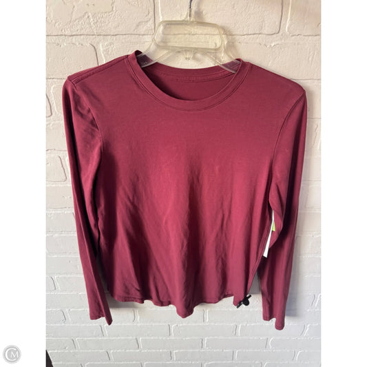 Athletic Top Long Sleeve Crewneck By Lululemon In Red, Size: S