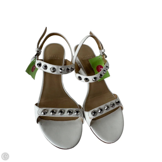 Sandals Designer By Stuart Weitzman In White, Size: 6.5