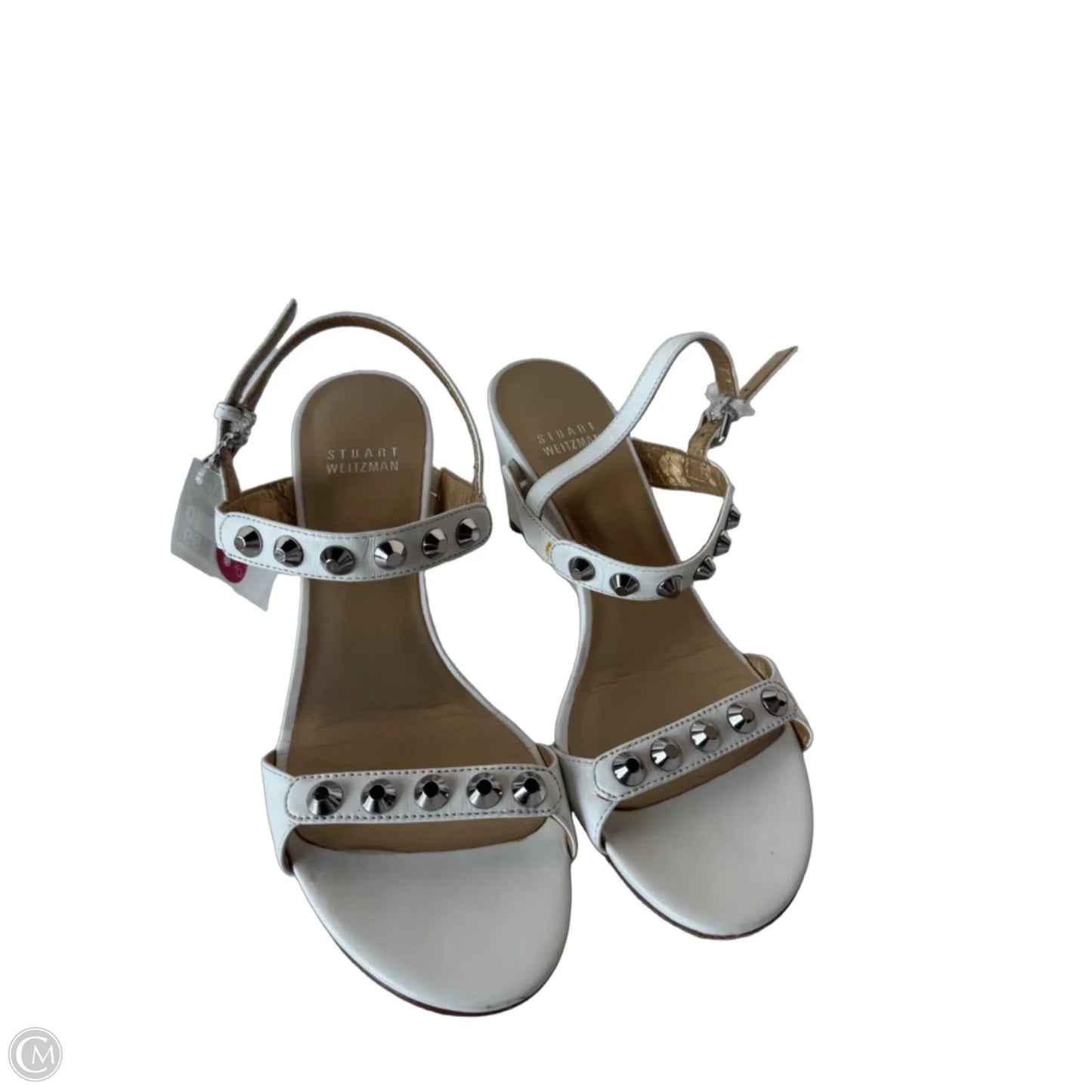 Sandals Designer By Stuart Weitzman In White, Size: 6.5