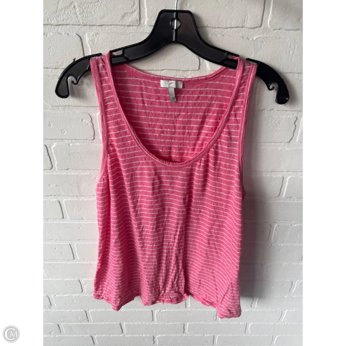 Top Sleeveless Basic By Joie In Pink & White, Size: L