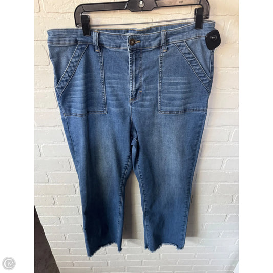 Jeans Straight By John Mark In Blue Denim, Size: 16