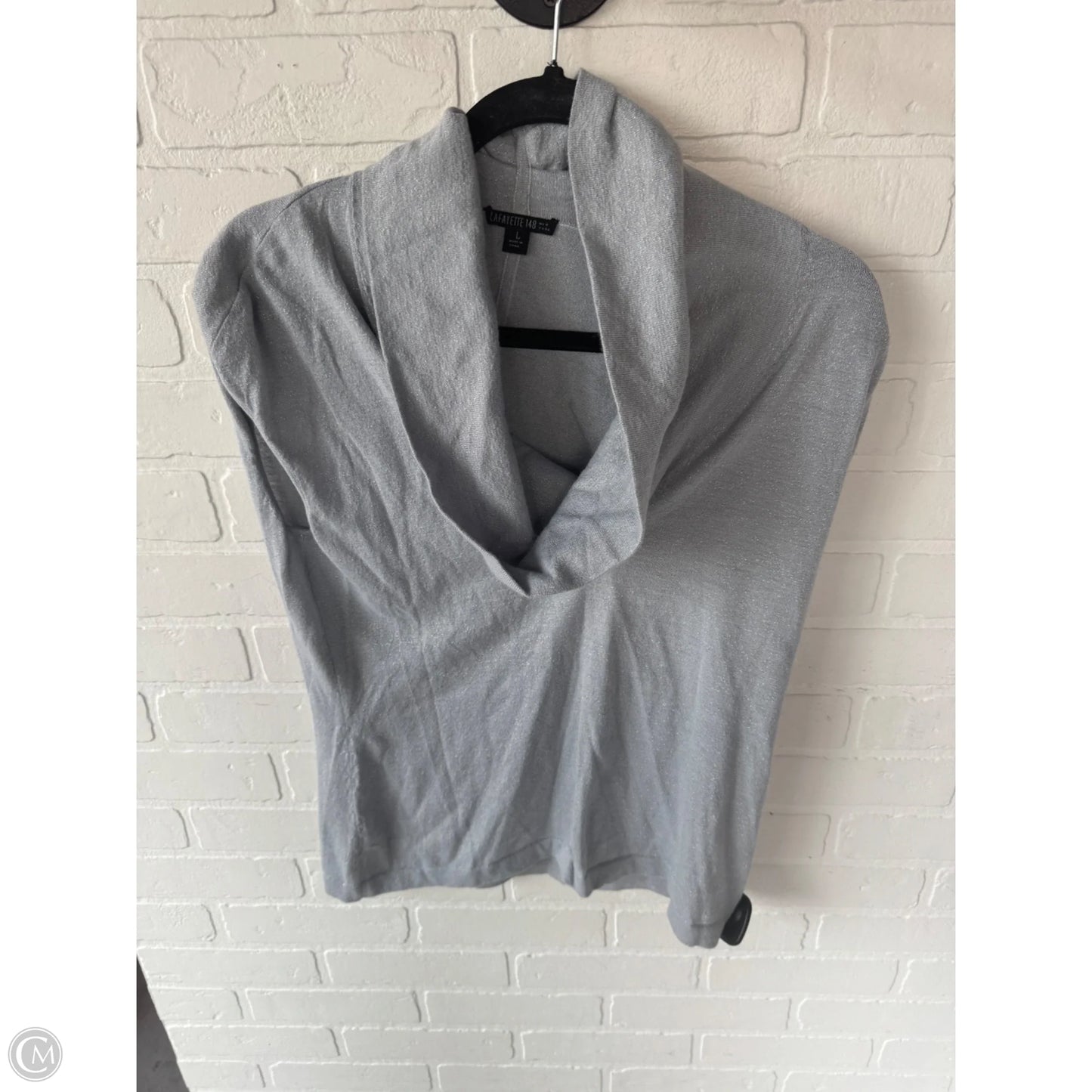Sweater Designer By Lafayette 148 In Silver, Size: L