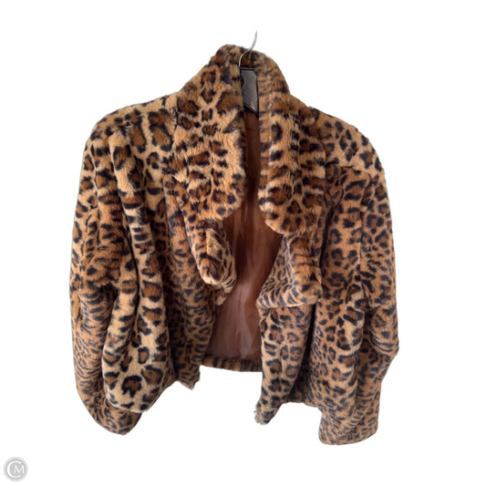 Jacket Faux Fur & Sherpa By Jolie & Joy In Animal Print, Size: L