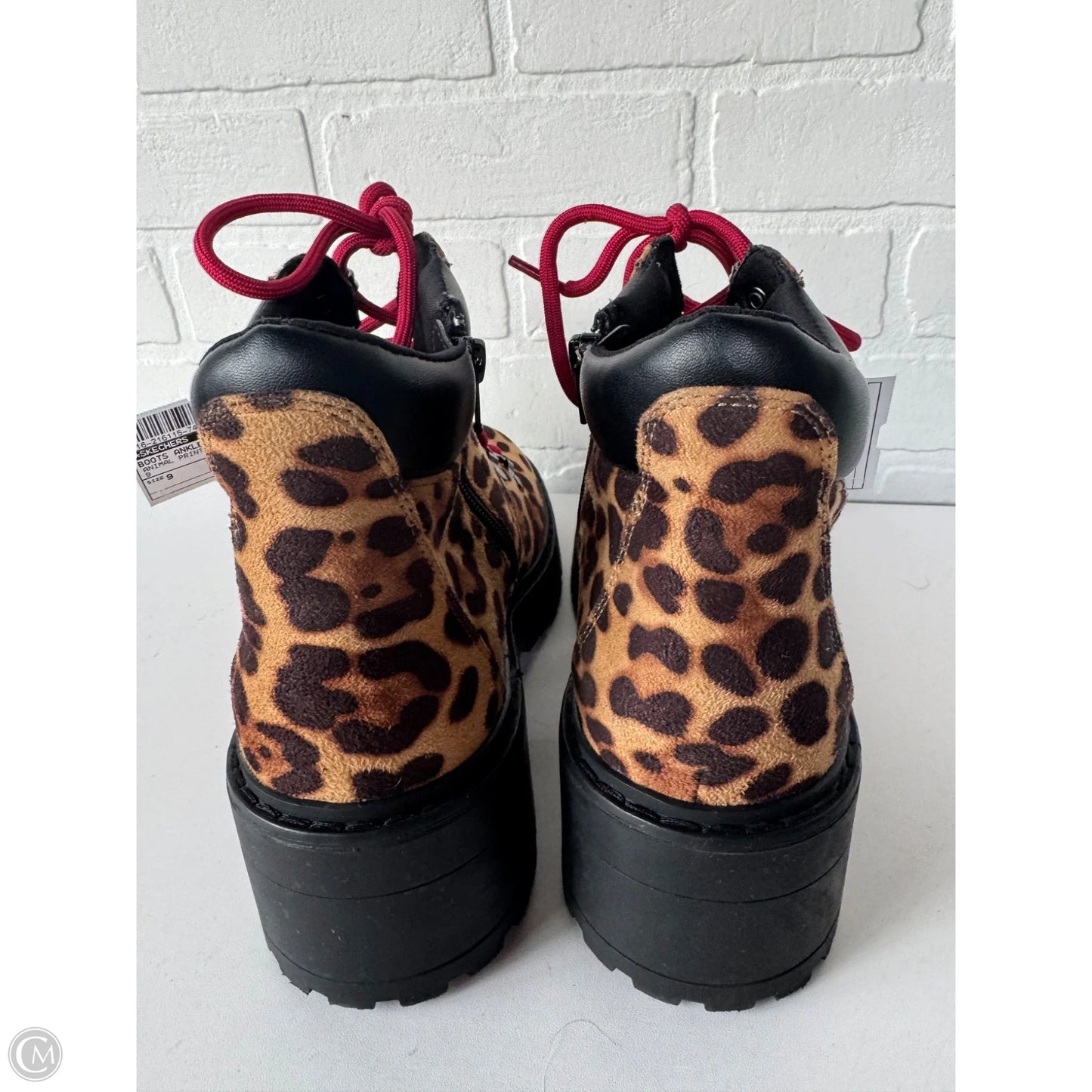 Boots Ankle Heels By Skechers In Animal Print, Size: 9