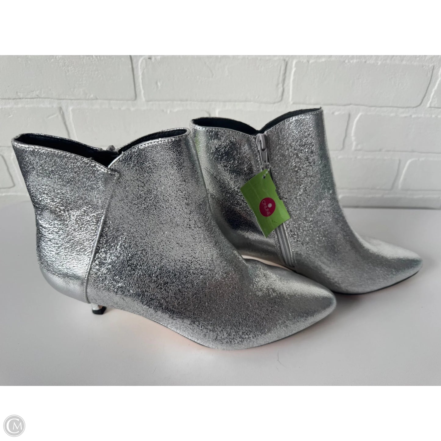 Boots Ankle Heels By Xoxo In Silver, Size: 9.5
