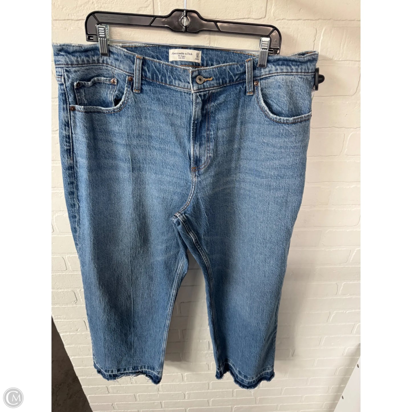 Jeans Straight By Abercrombie And Fitch In Blue Denim, Size: 16