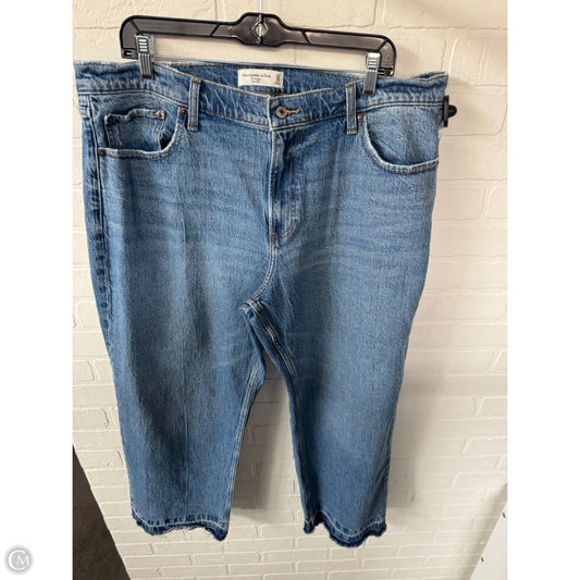 Jeans Straight By Abercrombie And Fitch In Blue Denim, Size: 16