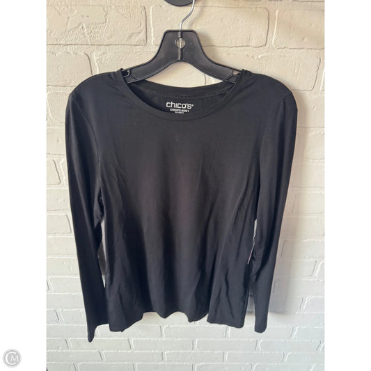 Top Long Sleeve Basic By Chicos In Black, Size: M