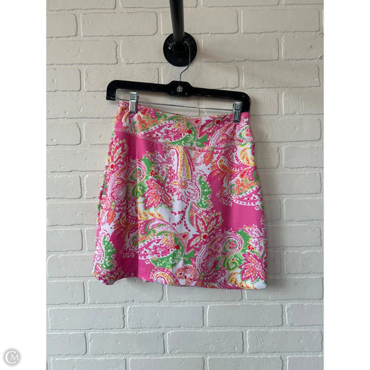 Athletic Skort By Gottex In Pink & White, Size: 0