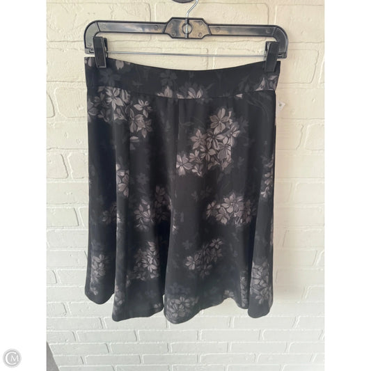 Skirt Midi By Ann Taylor In Black & Grey, Size: 0