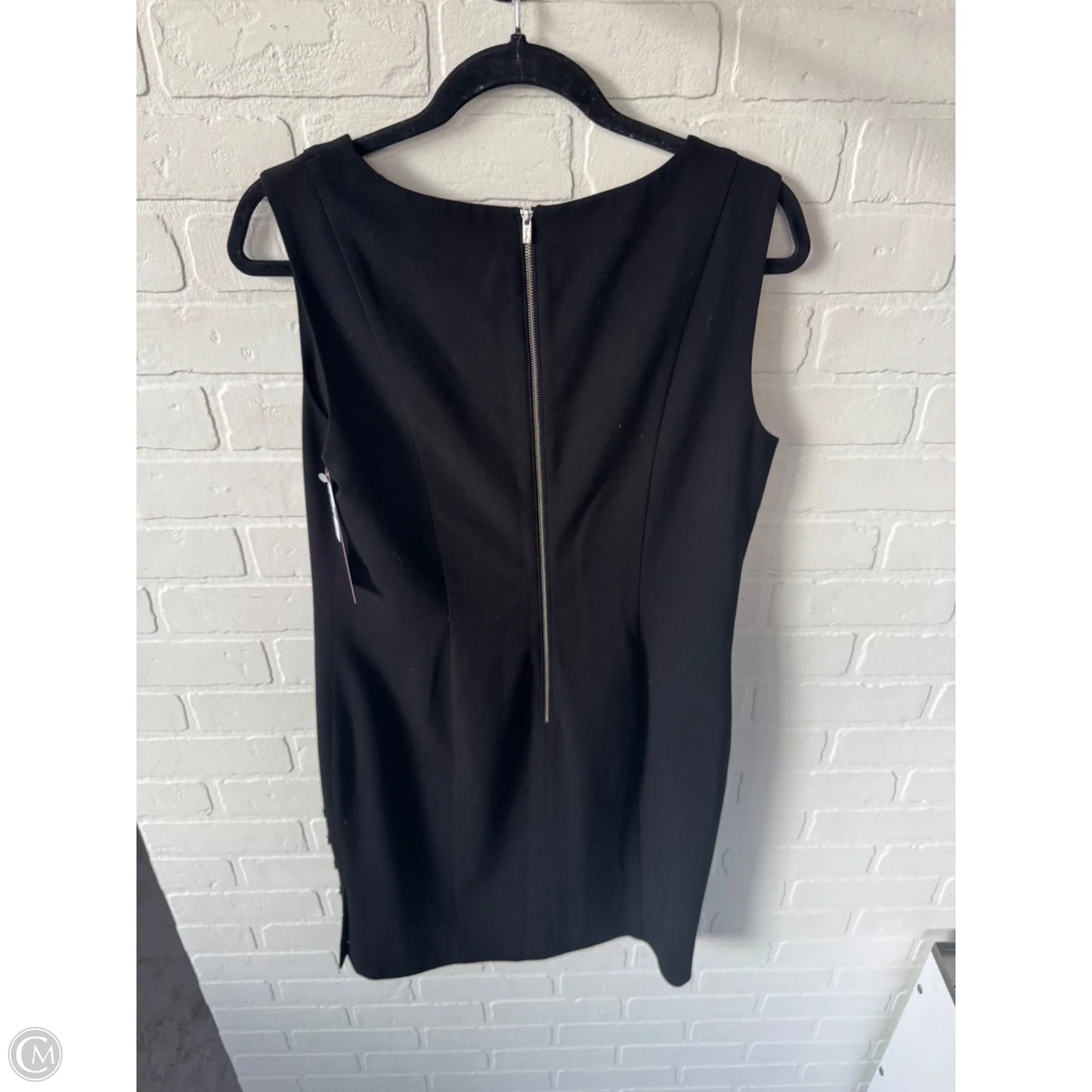 Dress Work By Calvin Klein In Black & Silver, Size: M
