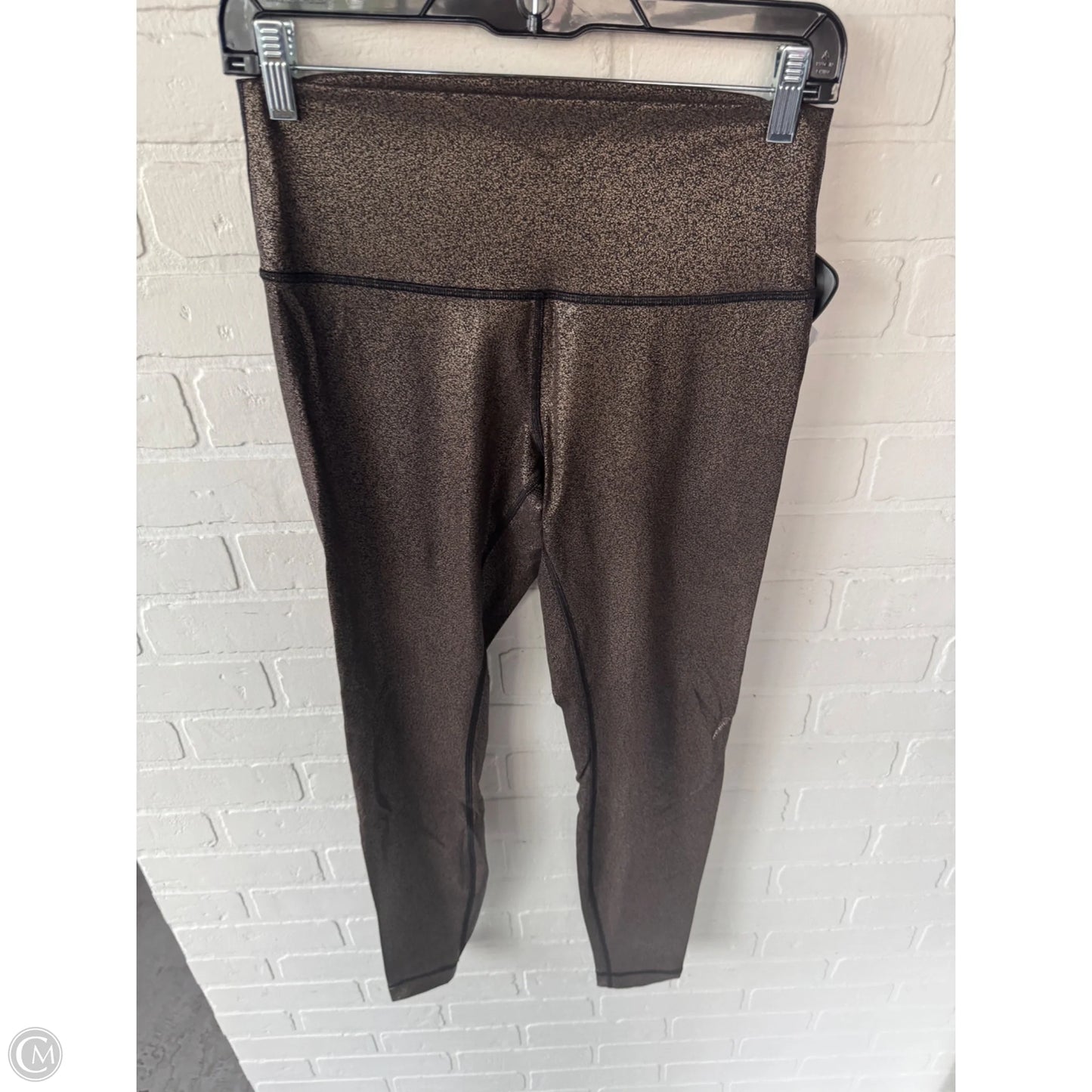 Athletic Leggings By Lululemon In Black & Gold, Size: 8