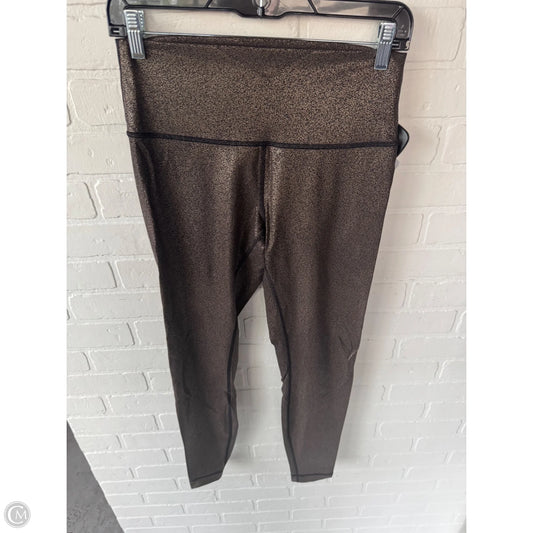 Athletic Leggings By Lululemon In Black & Gold, Size: 8