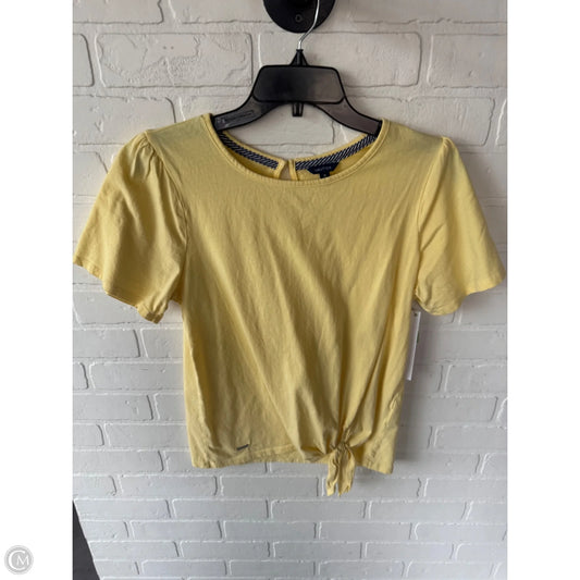Top Short Sleeve By Nautica In Yellow, Size: M