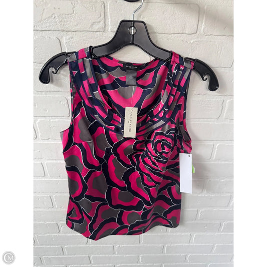 Top Sleeveless By Ann Taylor In Blue & Grey, Size: Xs