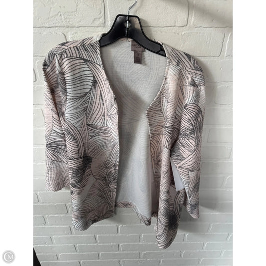 Blazer By Chicos In Grey & Pink, Size: S