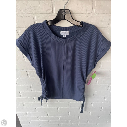 Top Short Sleeve By Evereve In Blue, Size: M