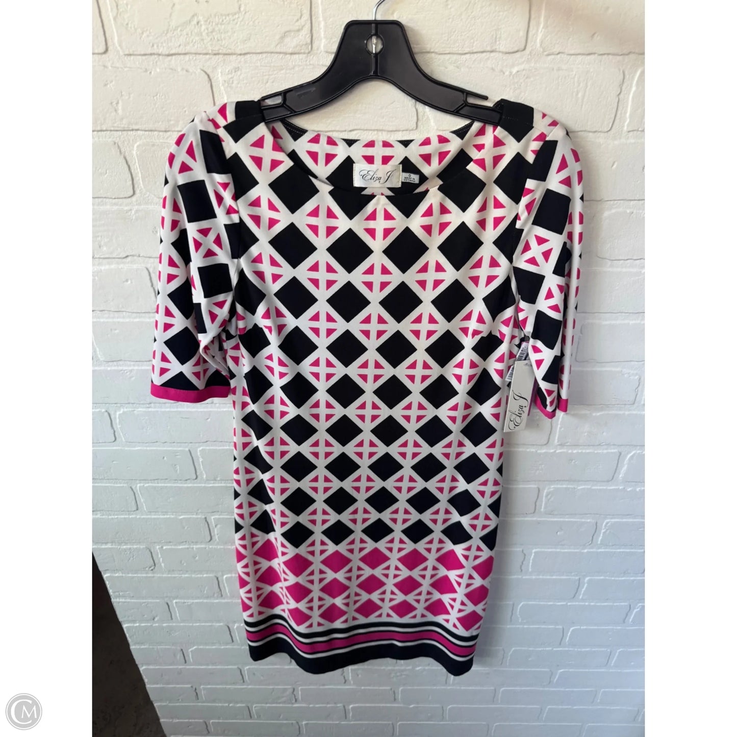 Dress Work By Eliza J In Black & Pink, Size: Xs