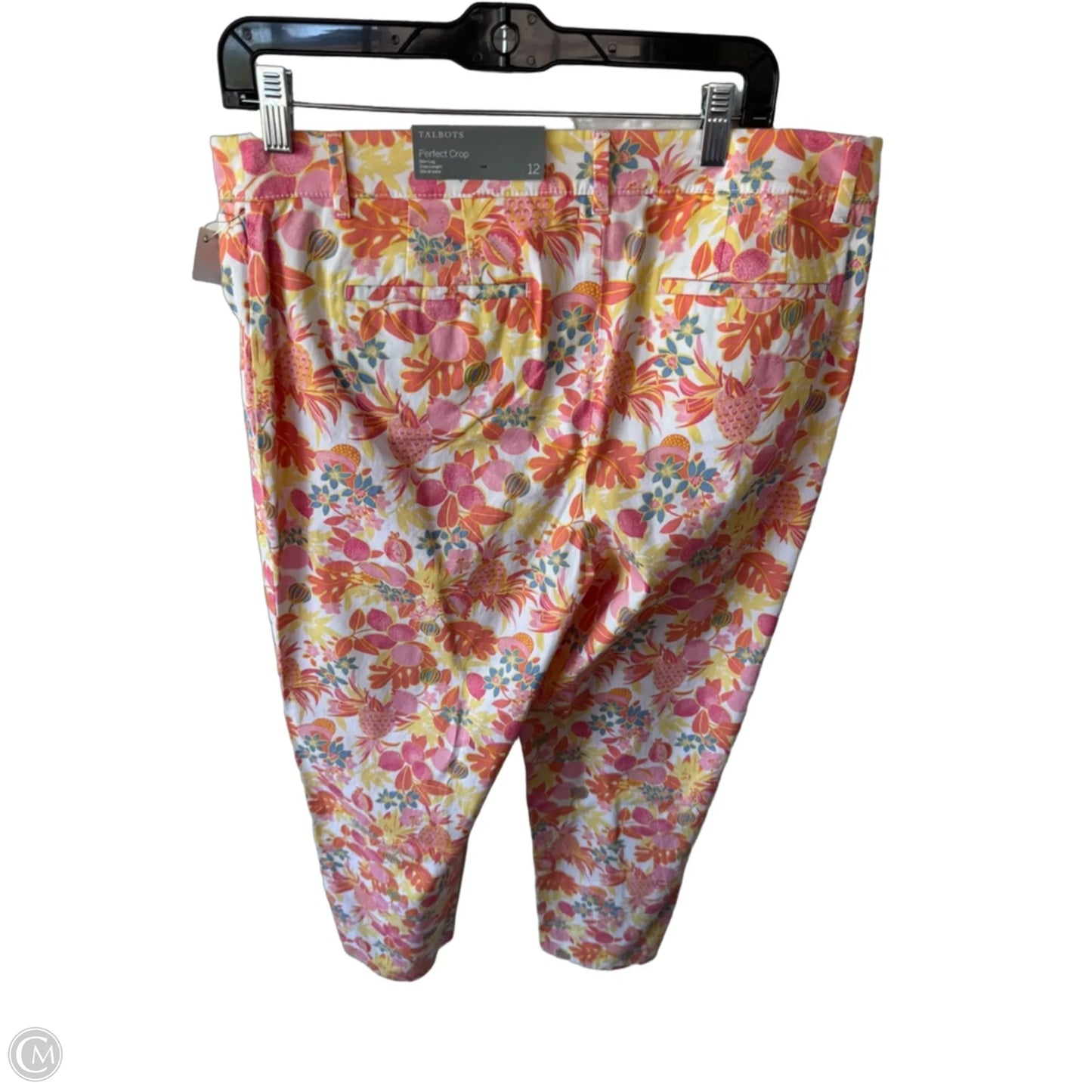 Pants Cropped By Talbots In Orange & Pink, Size: 12