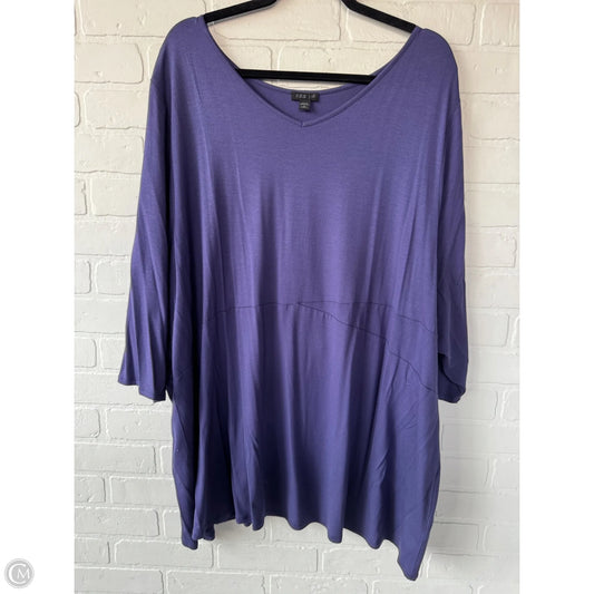 Top 3/4 Sleeve Basic By J. Jill In Purple, Size: 4x