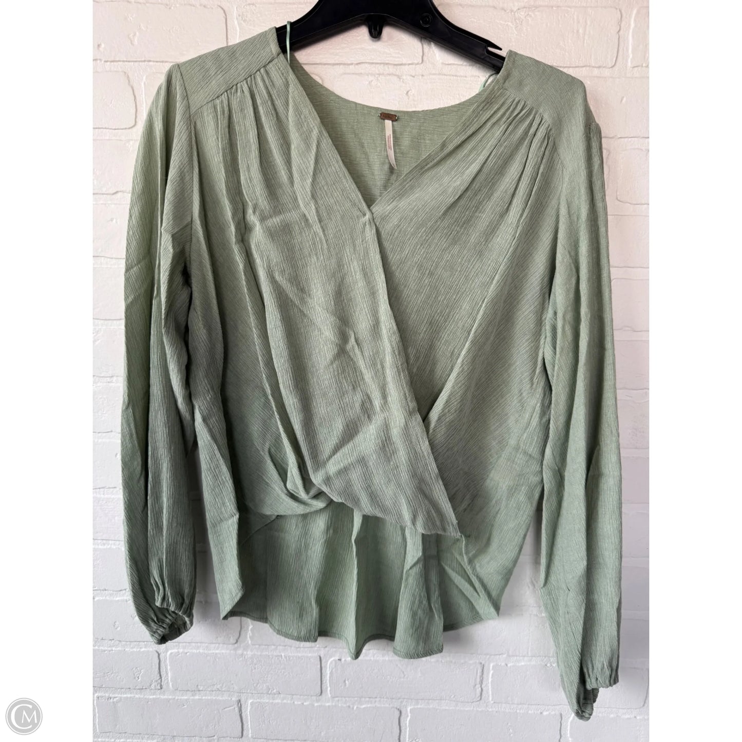 Top Long Sleeve By Free People In Green, Size: Xs