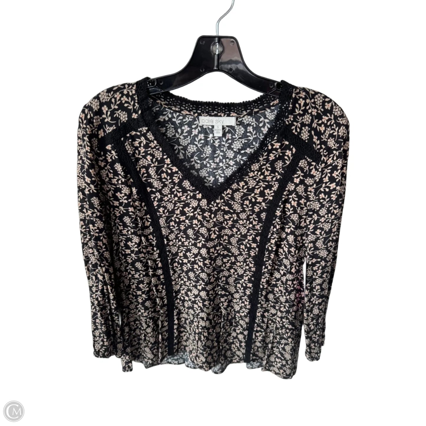 Top 3/4 Sleeve By Clothes Mentor In Black & Brown, Size: S