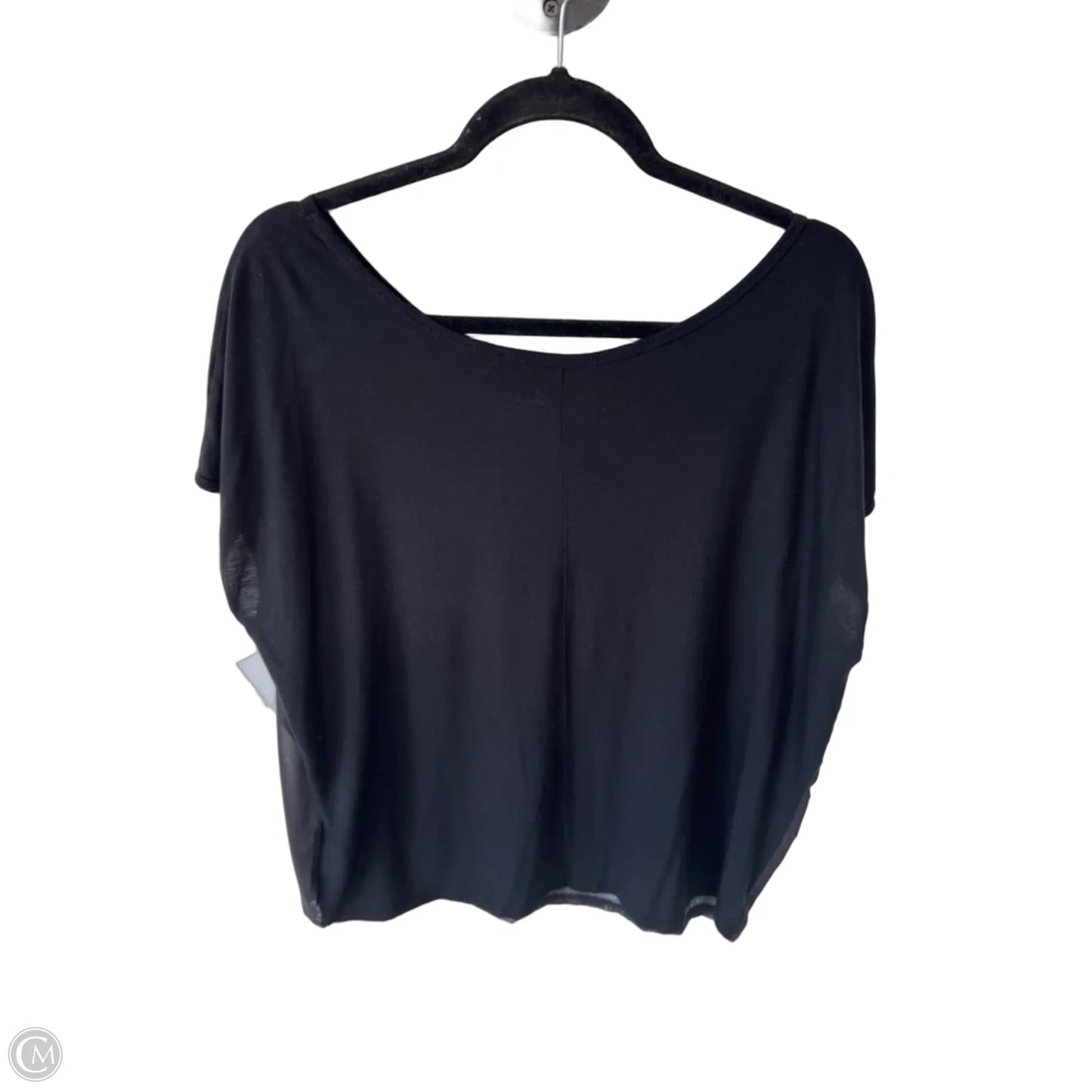 Top Short Sleeve By Lane Bryant In Black & Grey, Size: Xl
