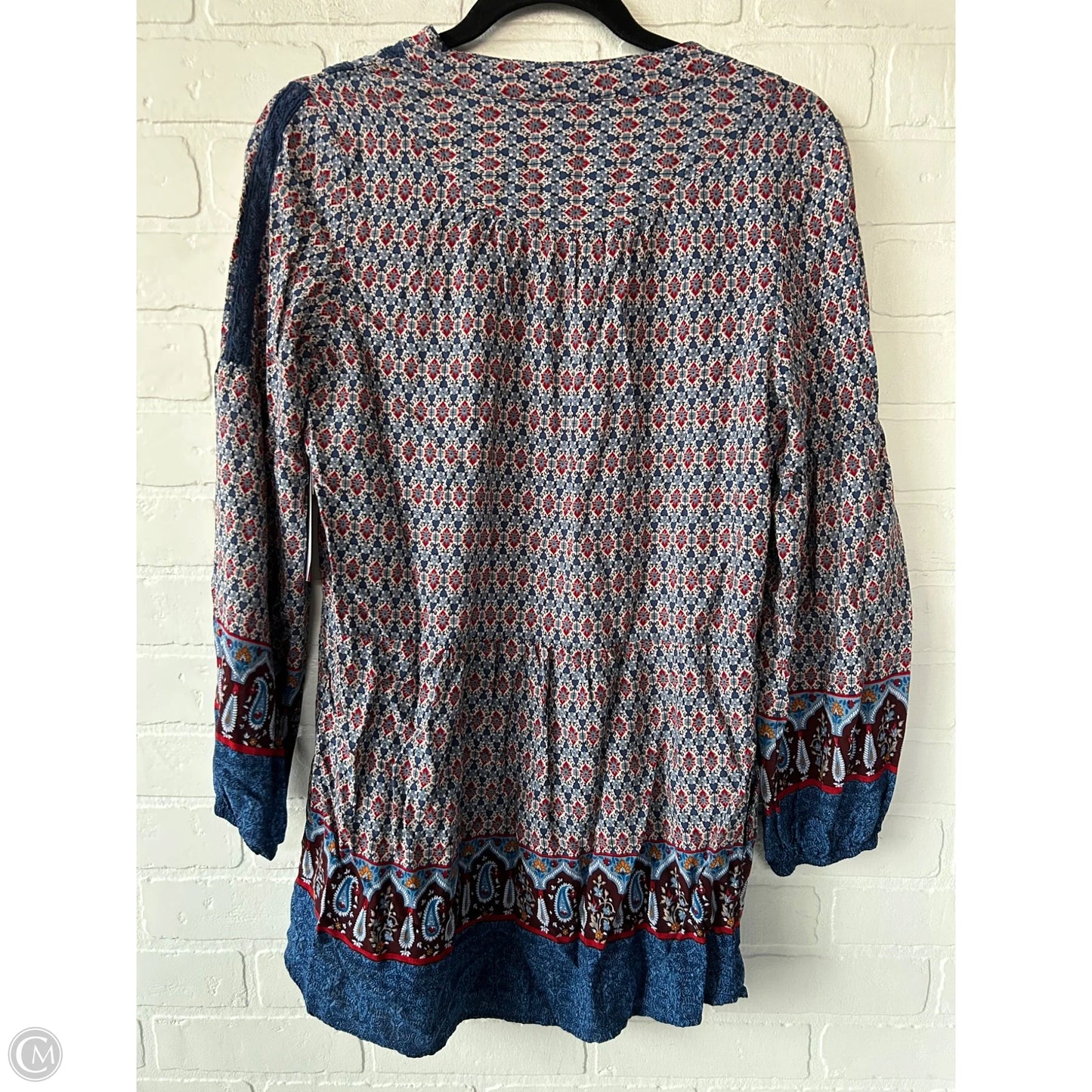 Top Long Sleeve By Kori America In Blue & Red, Size: S