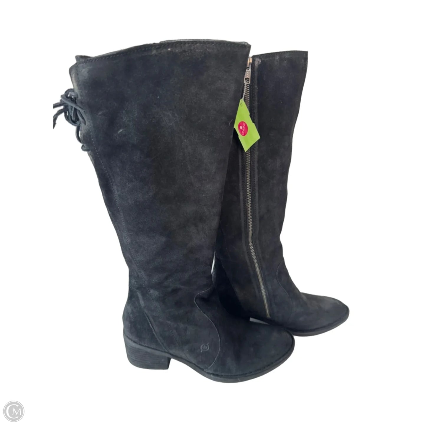 Boots Knee Heels By Born In Black, Size: 9