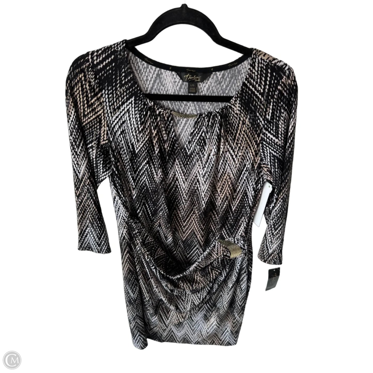 Dress Party Short By Thalia Sodi In Black & Tan, Size: L