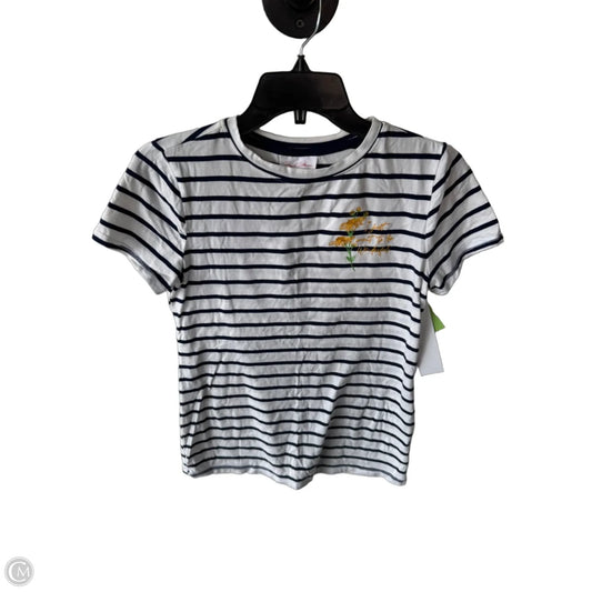 Top Short Sleeve By Clothes Mentor In Blue & White, Size: Xs