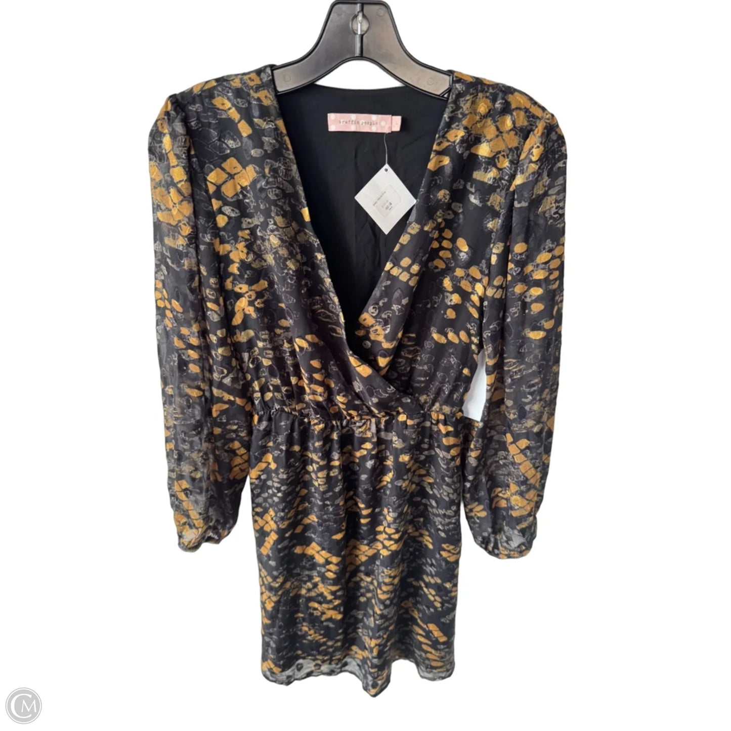 Dress Casual Short By Clothes Mentor In Black & Yellow, Size: L