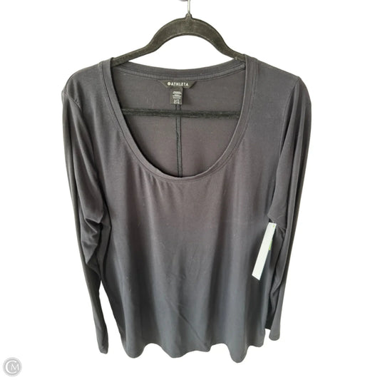 Athletic Top Long Sleeve Crewneck By Athleta In Grey, Size: L