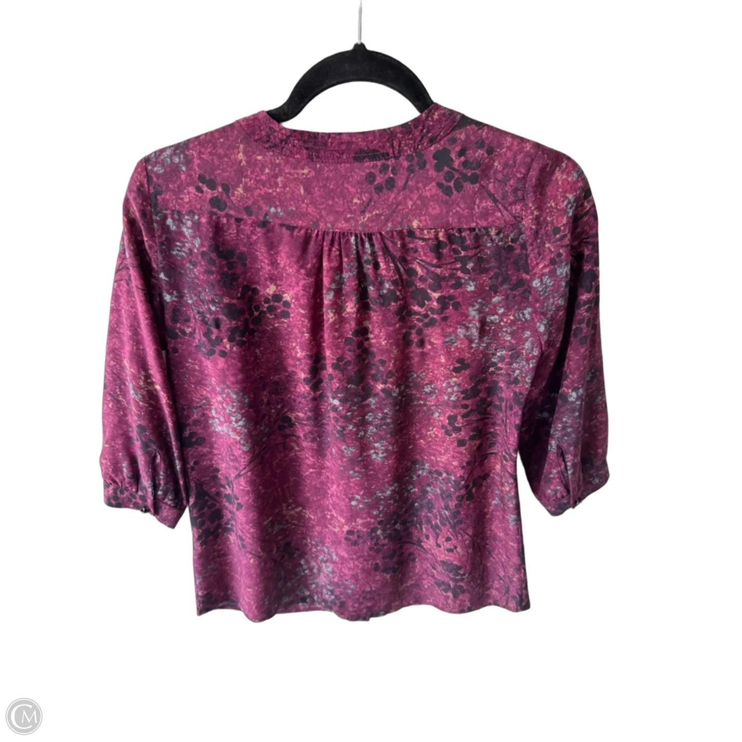 Top 3/4 Sleeve By Banana Republic In Purple, Size: Xsp