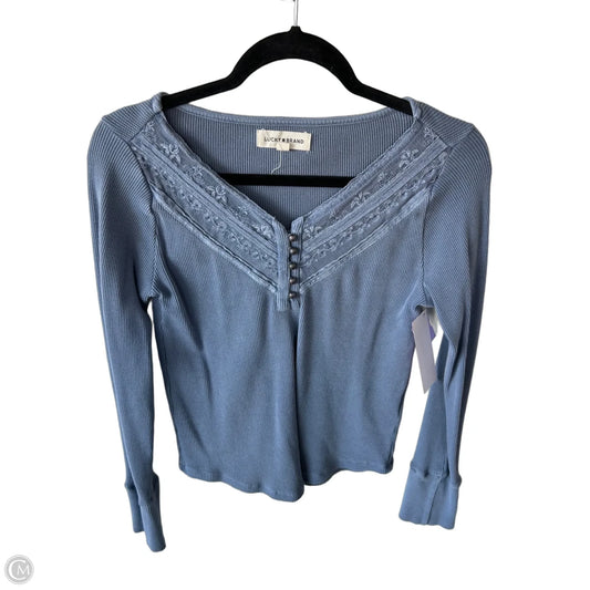 Top Long Sleeve By Lucky Brand In Blue, Size: M
