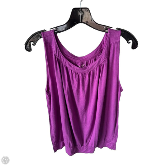 Top Sleeveless By Loft In Purple, Size: L