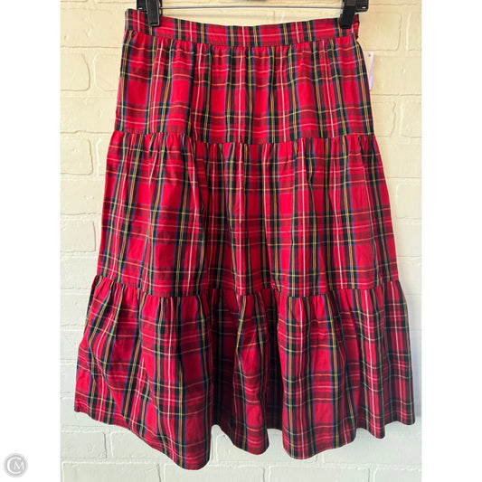 Skirt Midi By J. Crew In Red & Yellow, Size: 4
