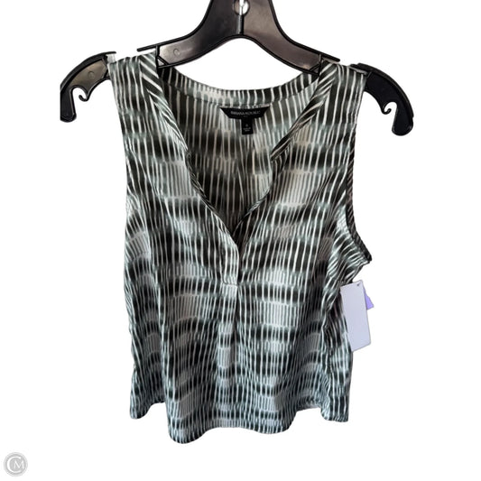 Top Sleeveless By Banana Republic In Green & White, Size: S