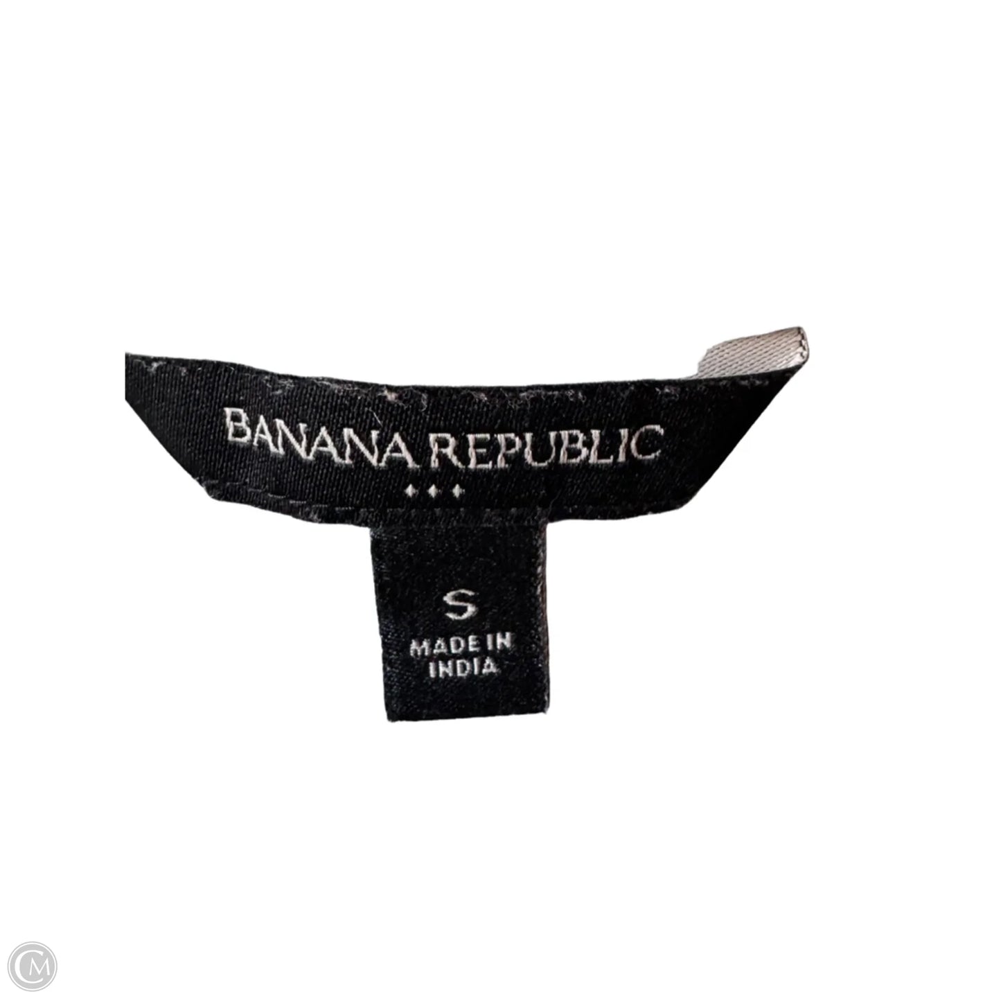 Top Sleeveless By Banana Republic In Green & White, Size: S