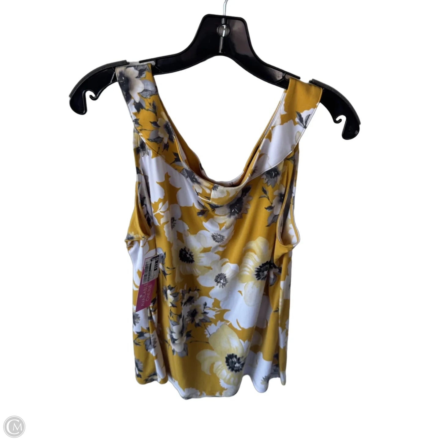 Top Sleeveless By Calvin Klein In Yellow, Size: Xl