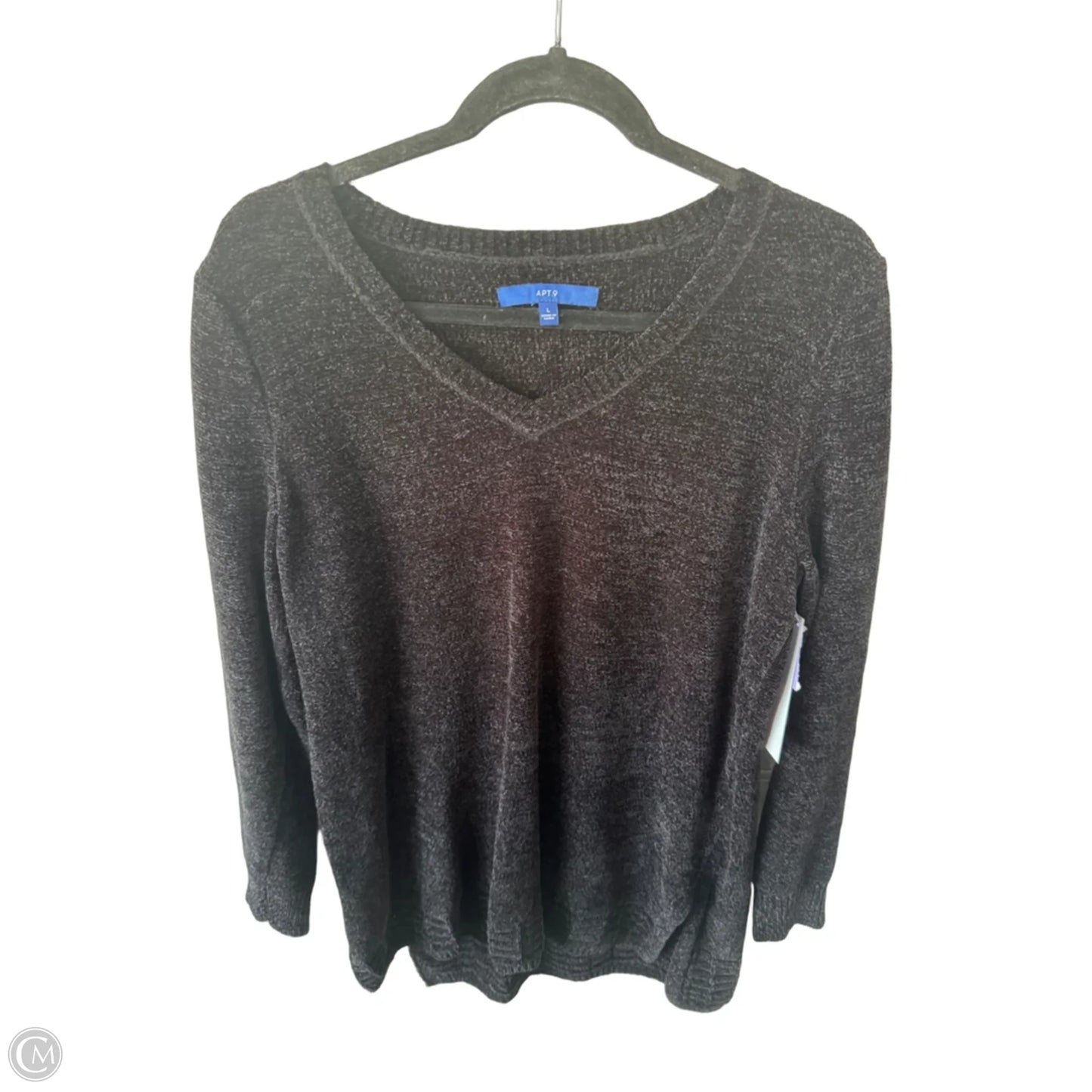 Sweater By Apt 9 In Black, Size: L