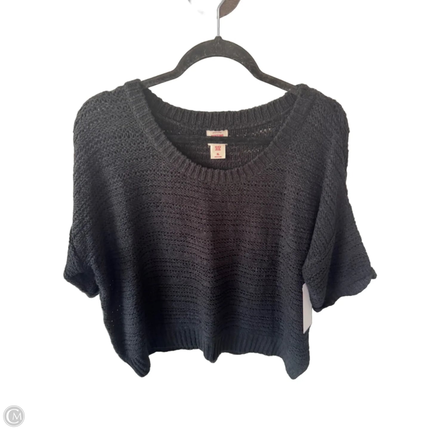 Sweater Short Sleeve By Mossimo In Black, Size: Xl