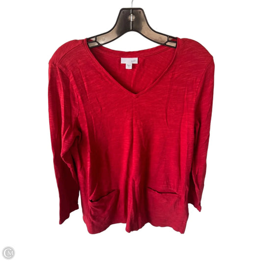 Top Long Sleeve By J. Jill In Red, Size: M