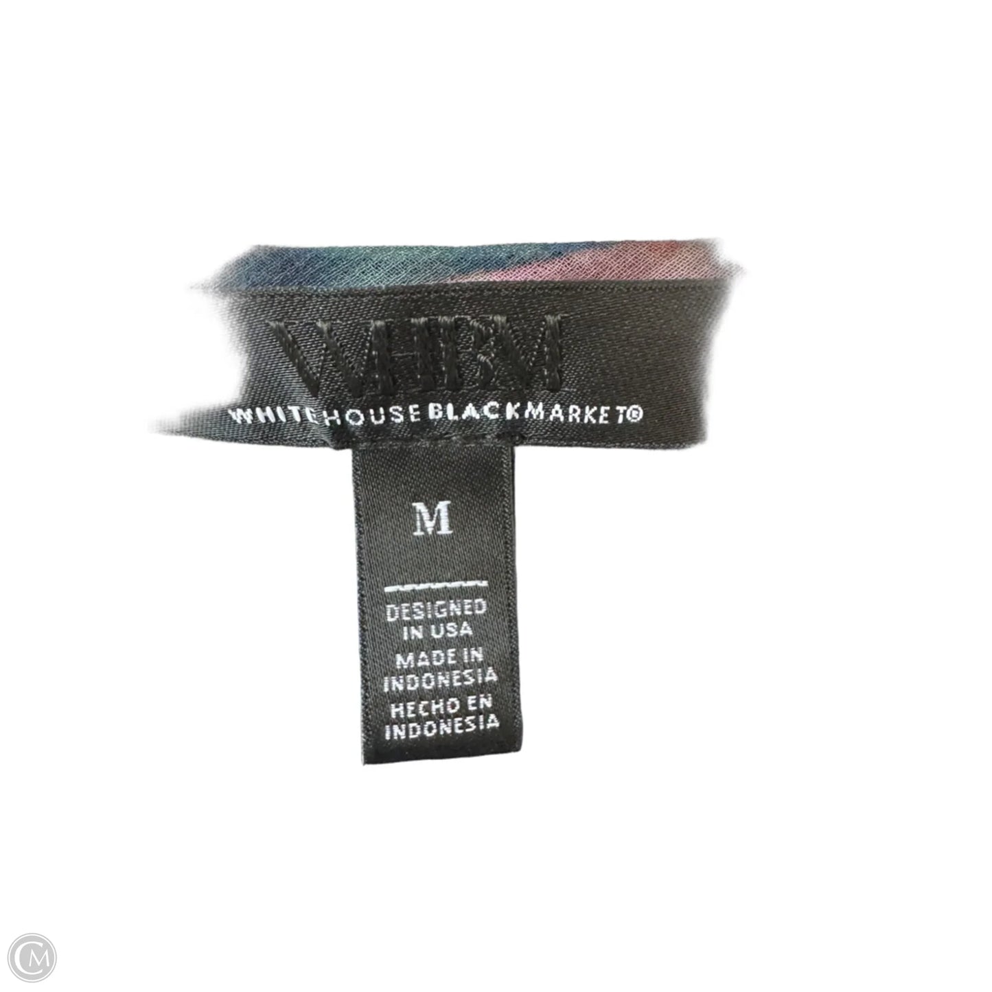 Top Long Sleeve By White House Black Market In Green & Pink, Size: M