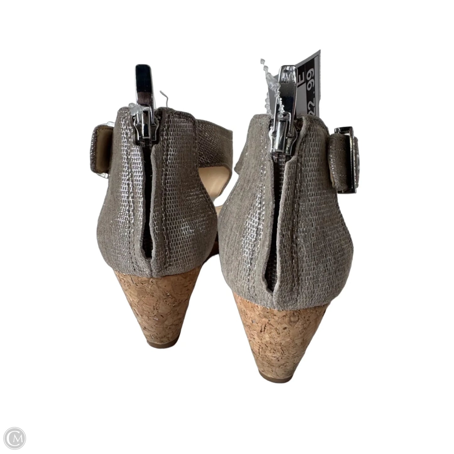 Sandals Heels Wedge By Alex Marie In Bronze, Size: 6.5