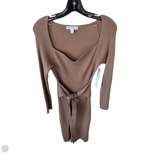 Dress Sweater By And Now This In Tan, Size: M