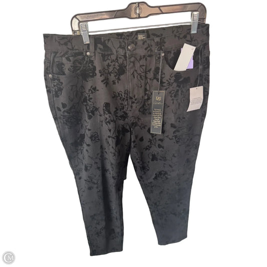 Jeans Straight By Dg2 In Black Denim, Size: 16