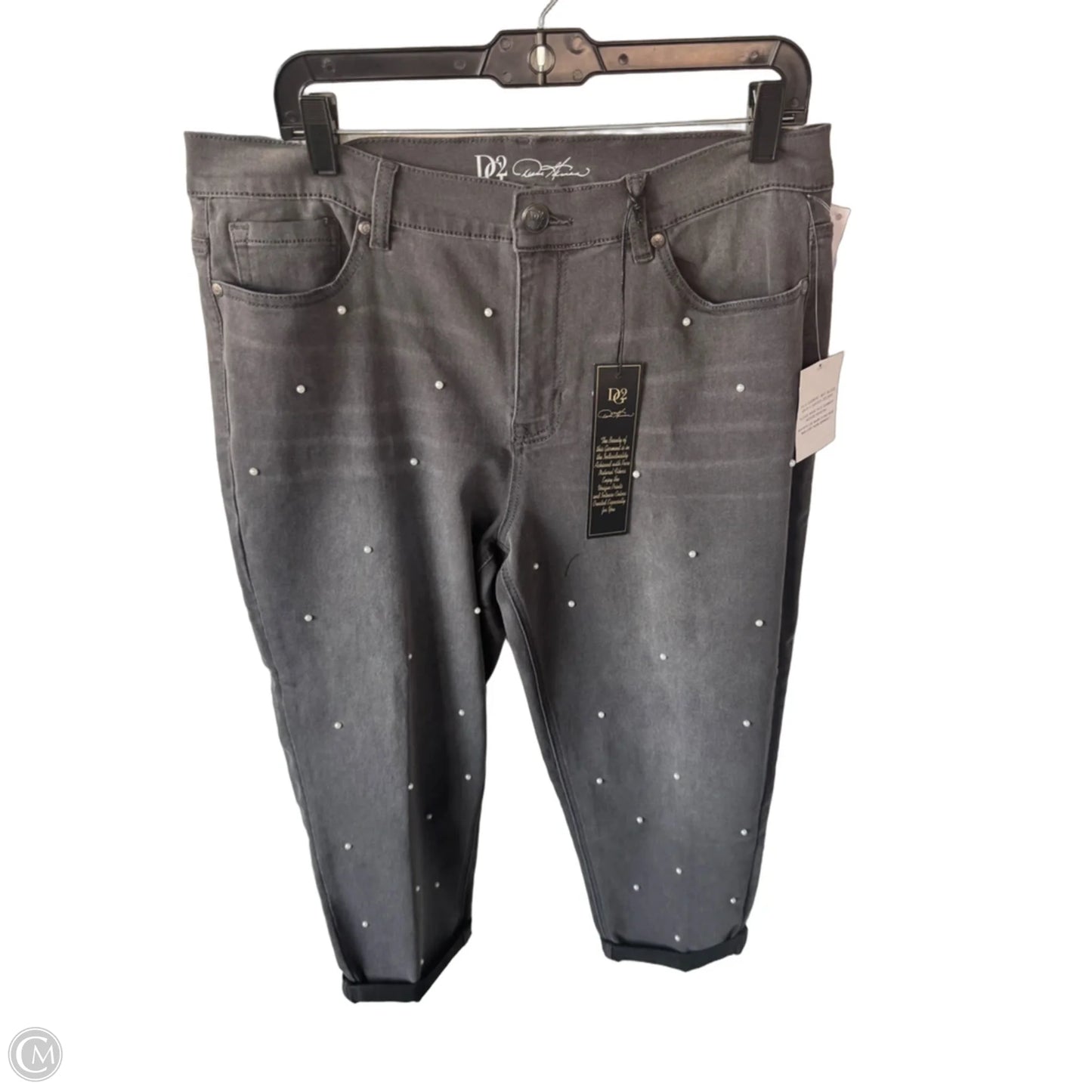 Jeans Straight By Dg2 In Grey Denim, Size: 16